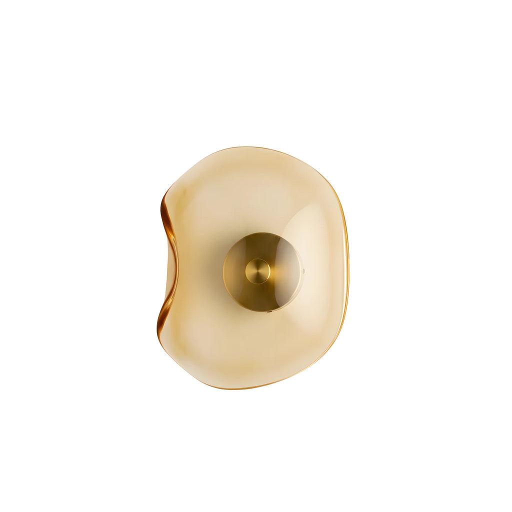 Premium Glass and Stone Wall Light for Spaces 5-10m² – Amber Flash