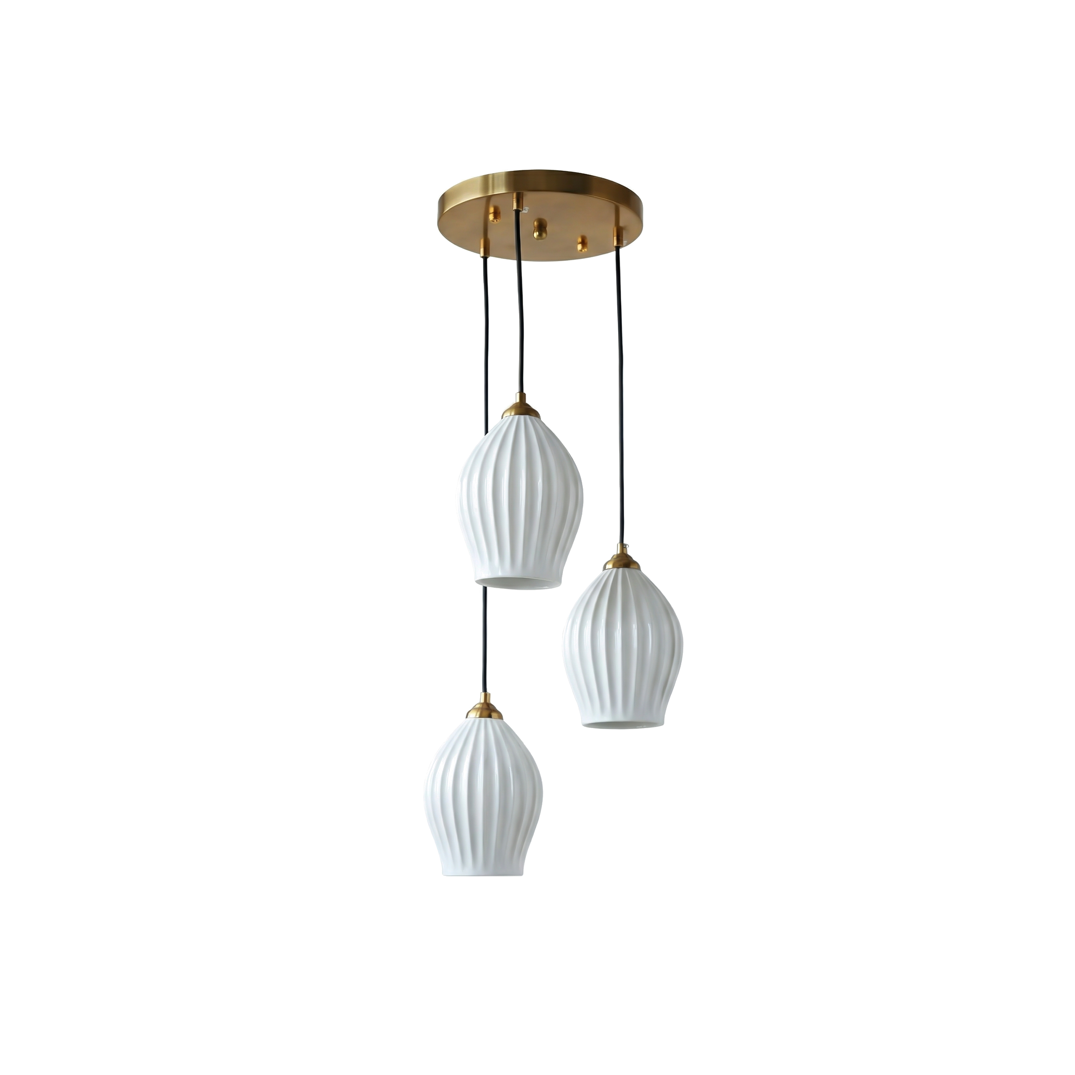 Estellion – Ribbed Ceramic Pendant Light for Dining Room