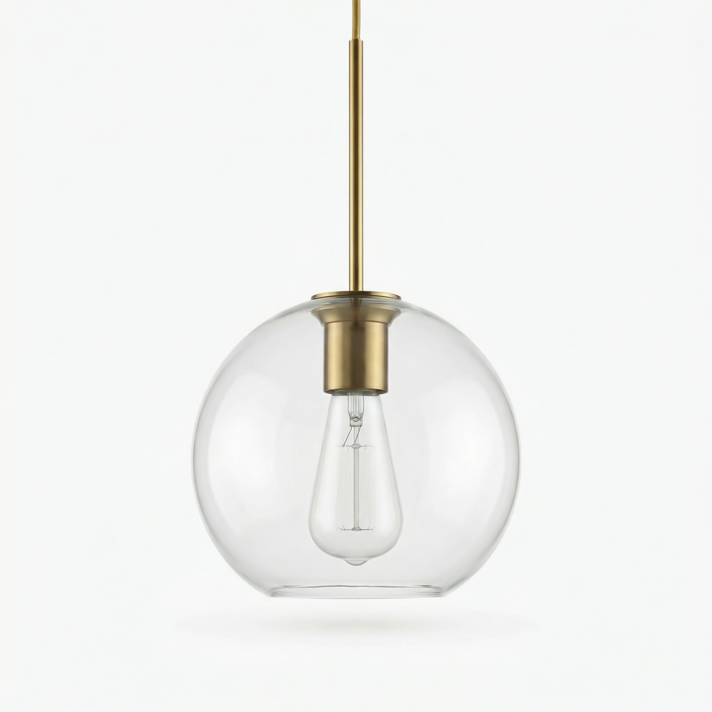 Smoked glass pendant light for dining room- Ombrelia