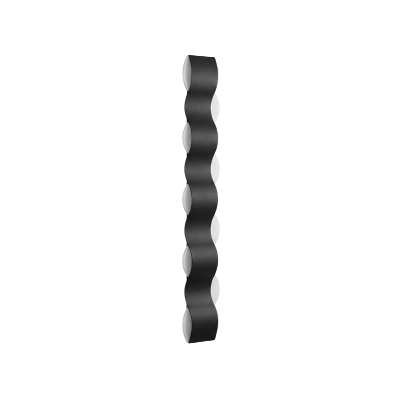 Modern Wavy Iron Outdoor Wall Light – Ondulys