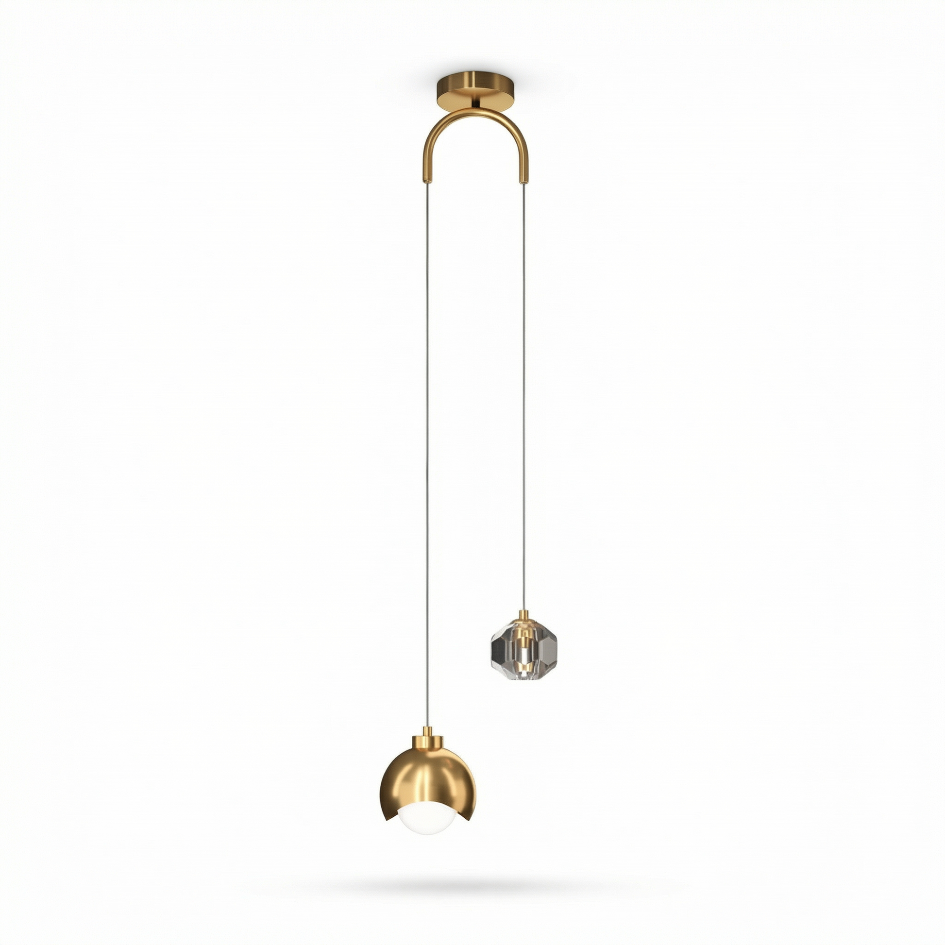 Soft ambiance pendant light golden clip nordic design-Elegance