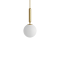 Modern pendant lamp in metal and opal glass-Zéphyria