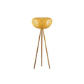 Rattan and black metal floor lamp for living room – Rotanique