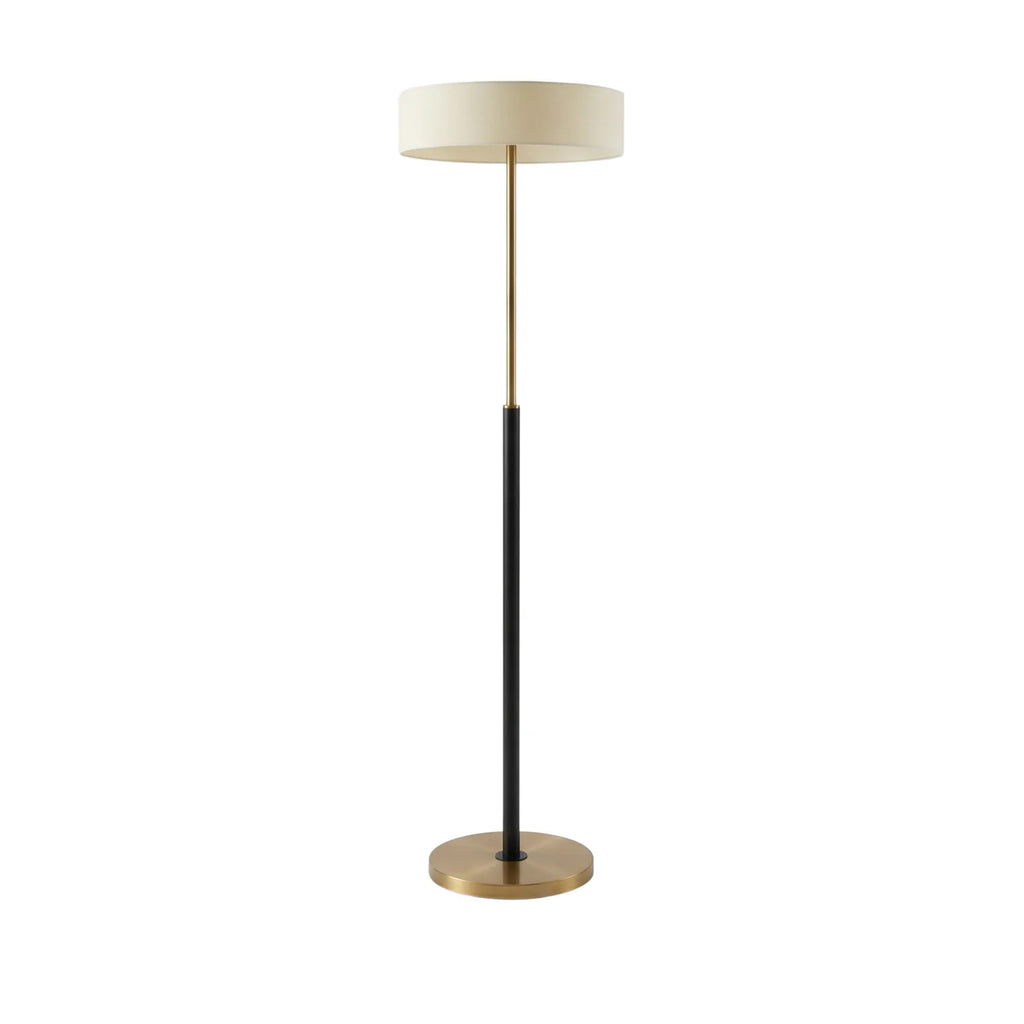 Glass and wood floor lamp for living room – Armonilleu