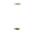 Glass and wood floor lamp for living room – Armonilleu