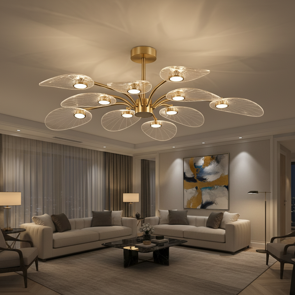 Modern acrylic led pendant light for living room-Armoniquez