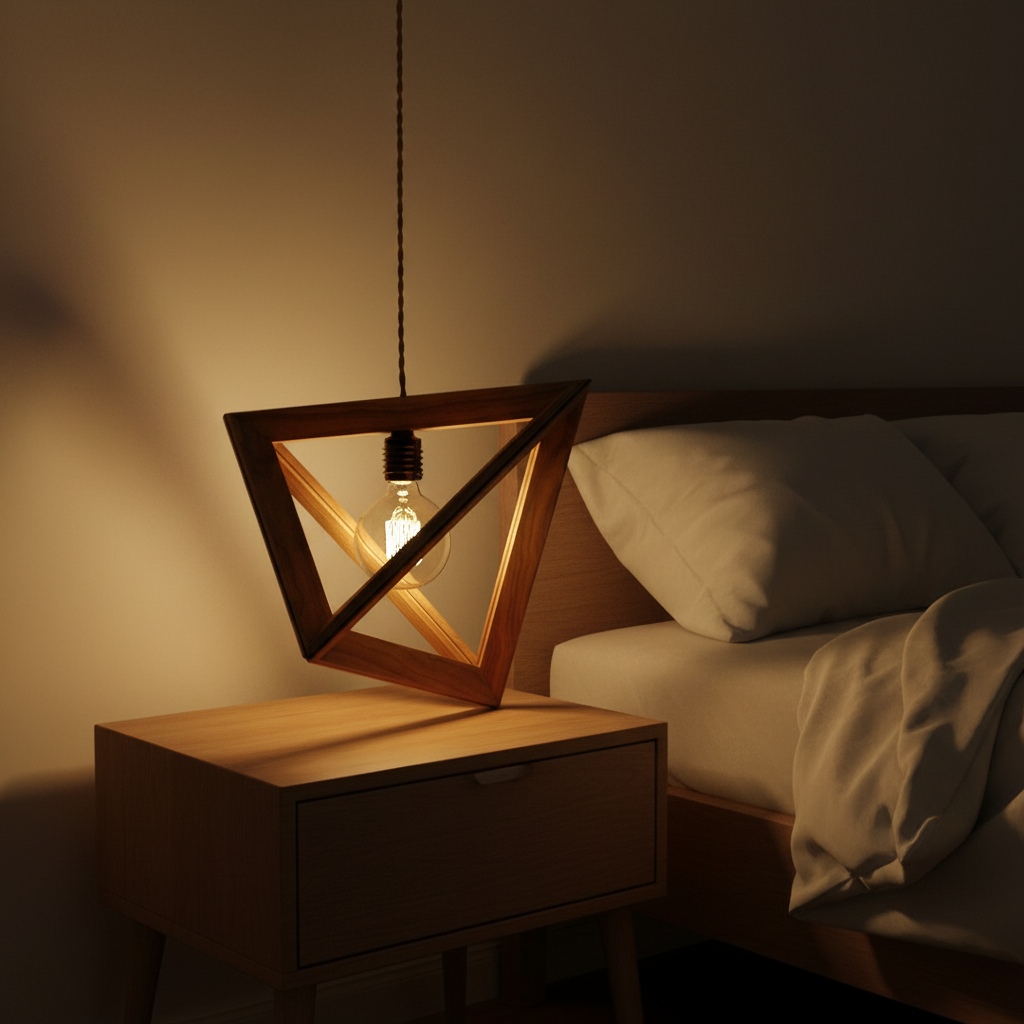 Lumysa – Art Deco Carved Wood Pendant Light