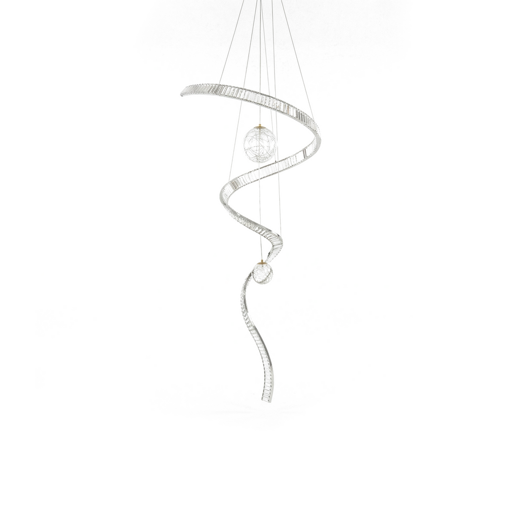 Modern crystal pendant light for living rooms-Crystella