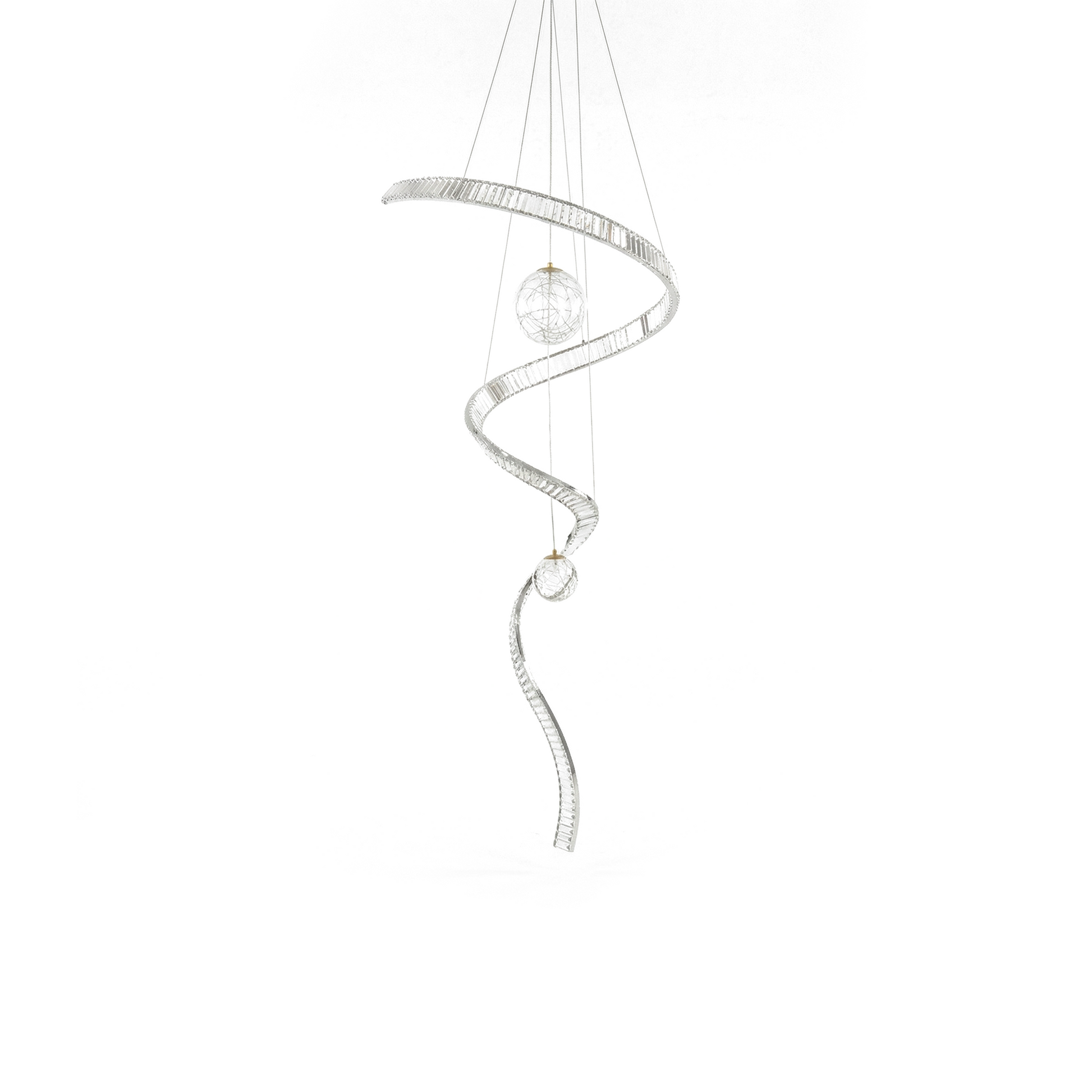 Modern crystal pendant light for living rooms-Crystella