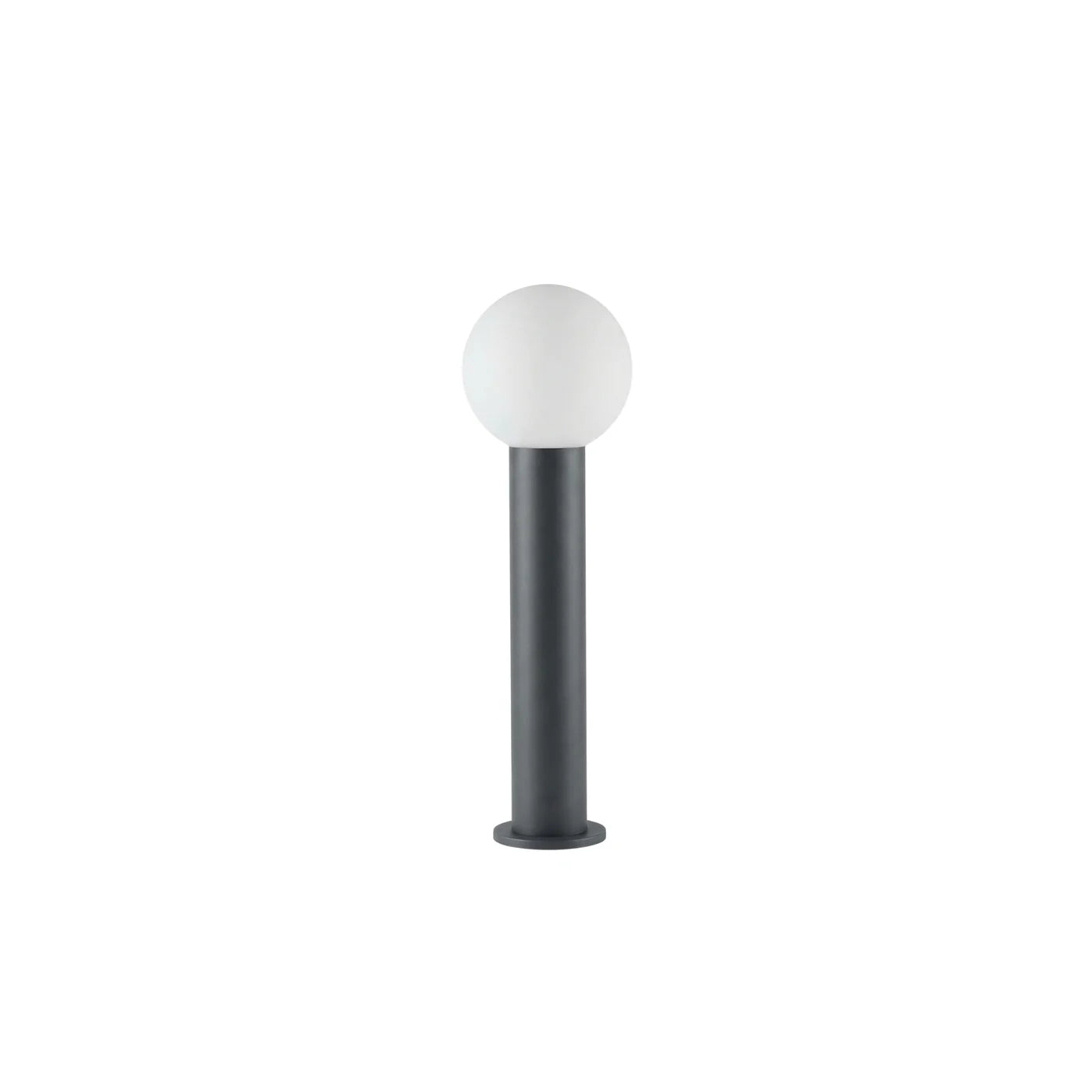 Spherical LED garden lamp in black metal – Orbiron