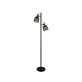 Black Aluminum LED Double Head Floor Lamp – Tavela