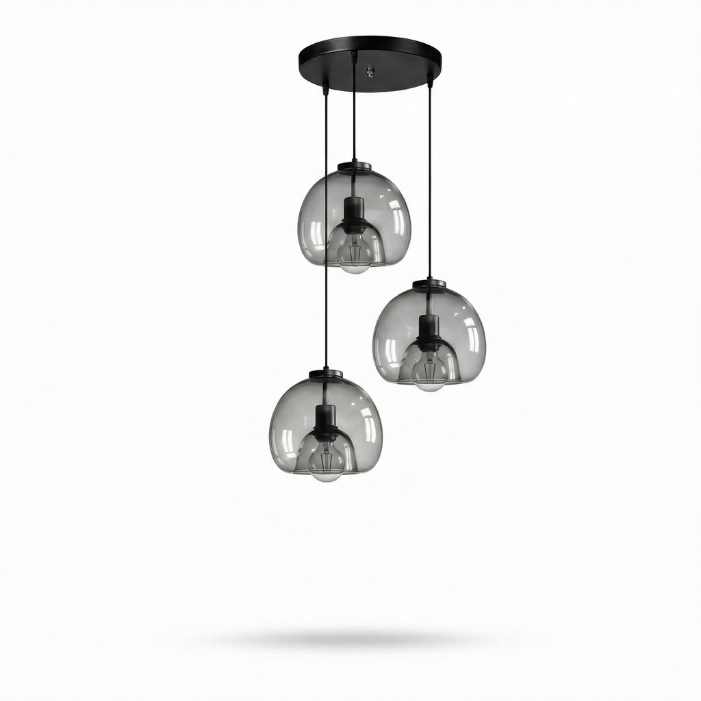 Refined interior pendant light & warm clear glass-Modernato