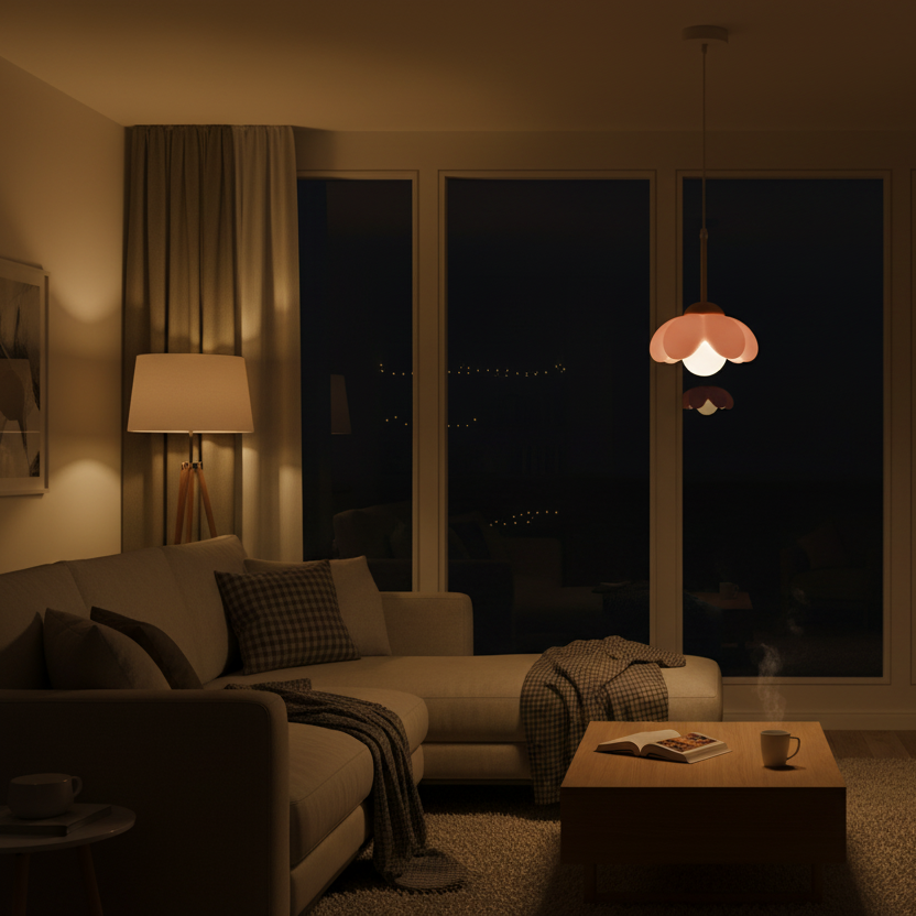 Modern ceiling light neutral tone subtle radiance-Nexis