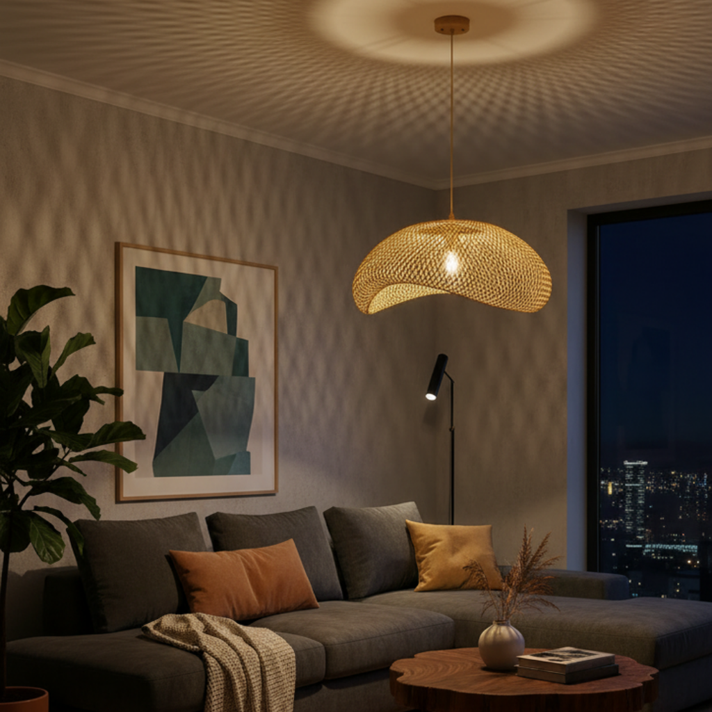Decorative indoor chandelier with natural warmth & refinement-Rotino