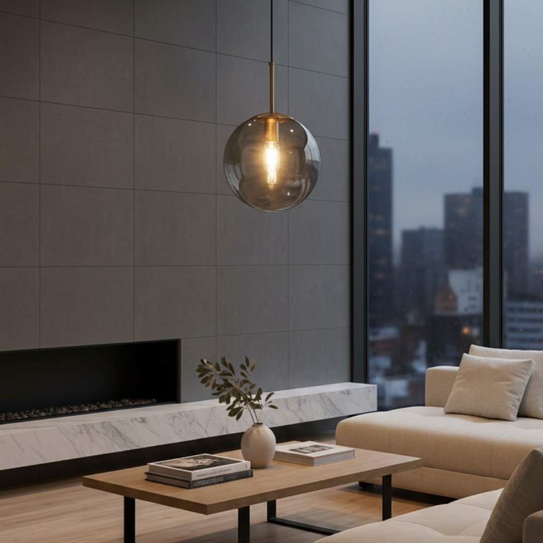 Nordic glass pendant lamp-Orbalya