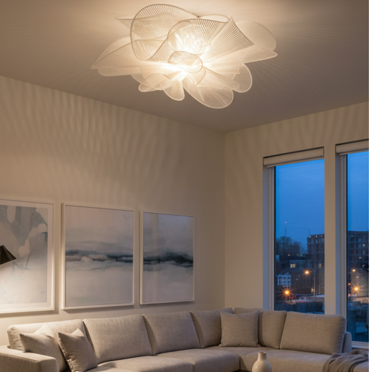 Modern black pvc ceiling light for bedroom-Novaluca