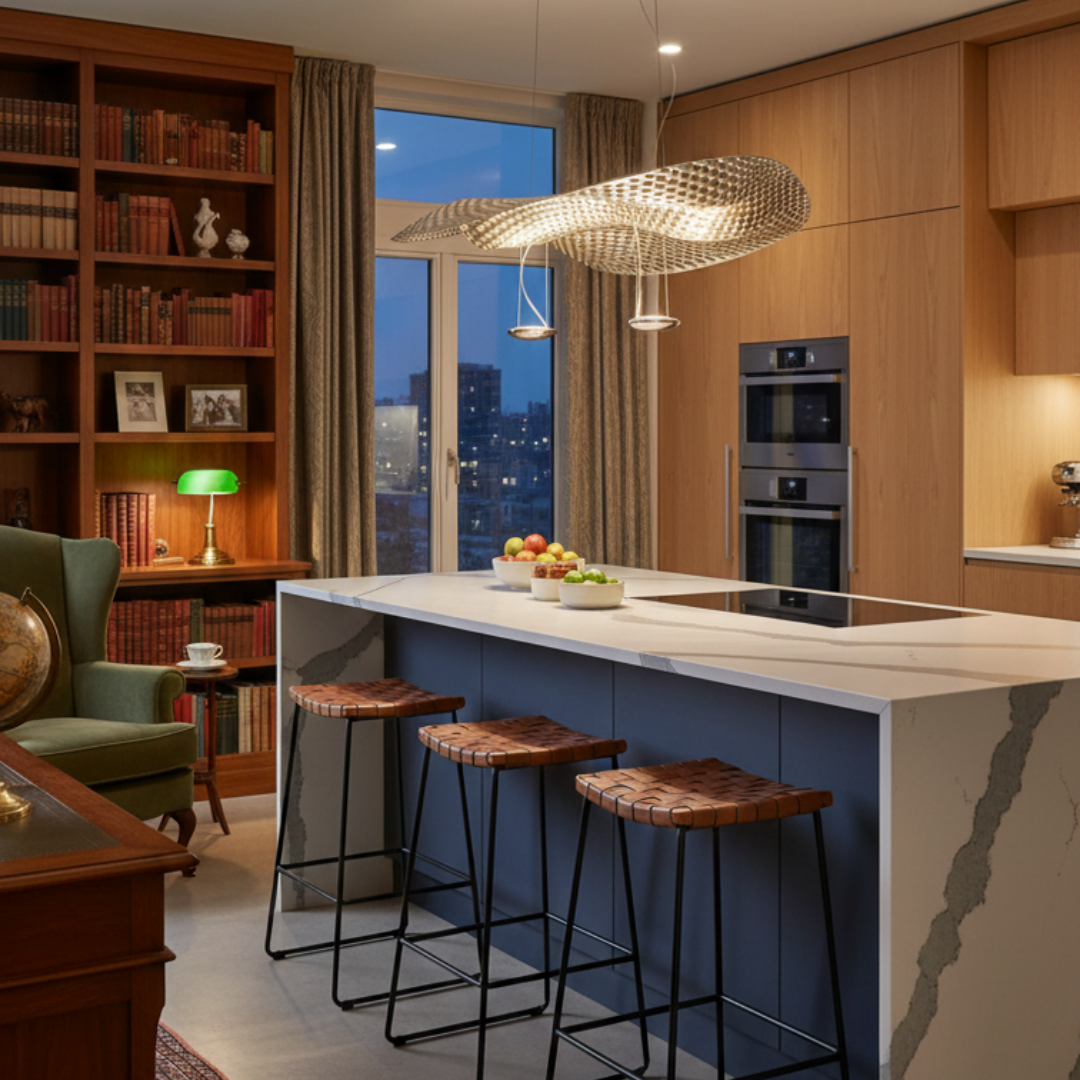 Italian design pendant lamp organic shapes and high-end finishes-Lennox