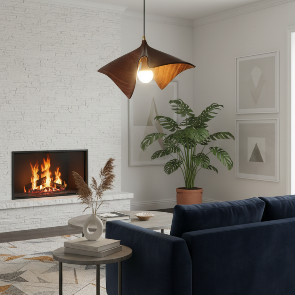 Chic suspension fluid shapes welcoming light-Elva