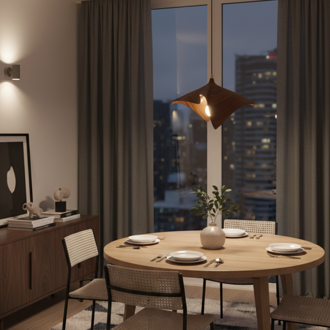 Chic suspension fluid shapes welcoming light-Elva