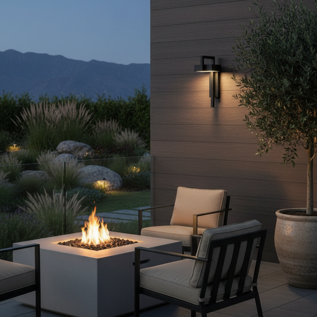 LED Outdoor Wall Light in Black Steel – Armonéus
