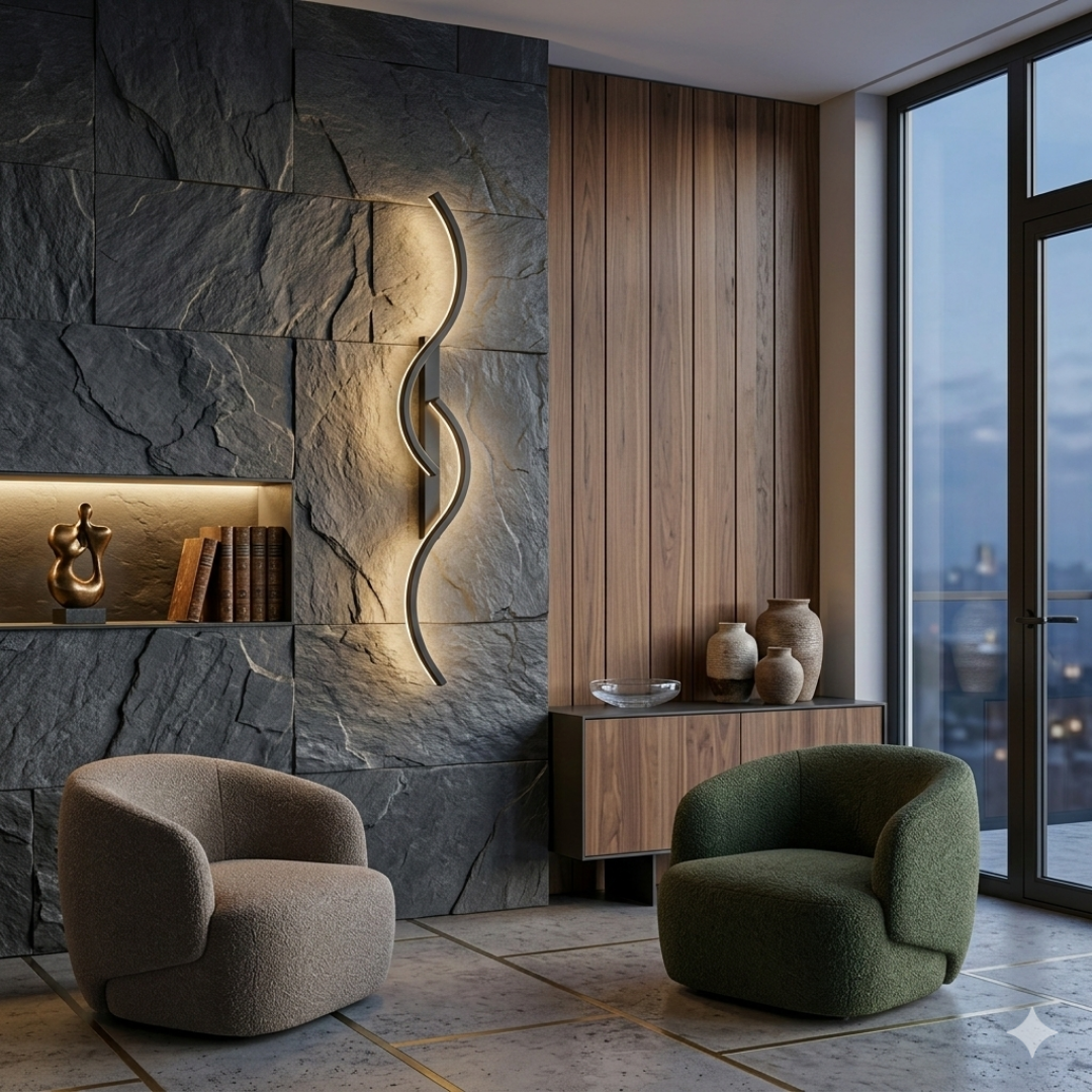 Affordable Contemporary Style Luminous Decorative Wall Lamp – Wavy