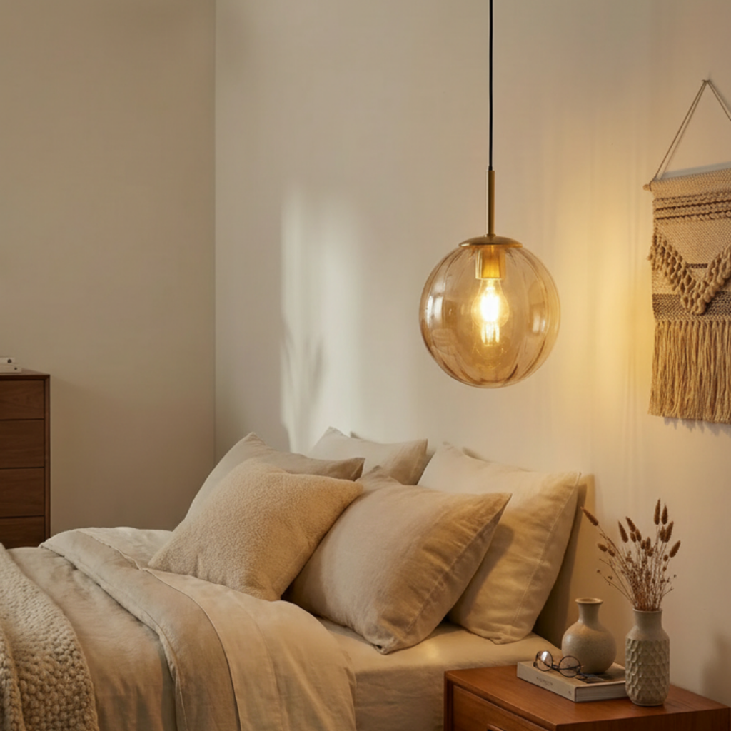 Elegant soft light glass ball pendant light-ColorLine
