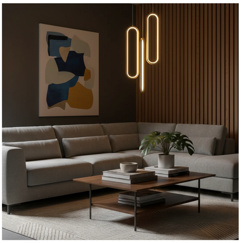 Elegant duo pendant light & solo stylish ambiance-Radiant