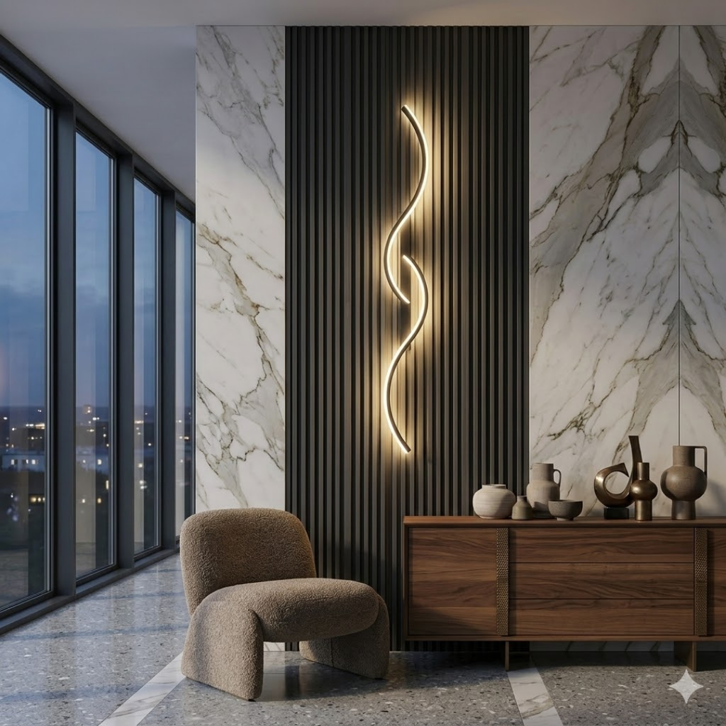 Affordable Contemporary Style Luminous Decorative Wall Lamp – Wavy