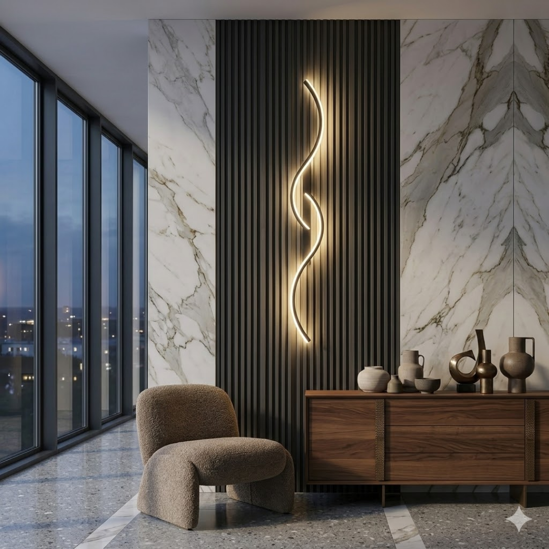 Affordable Contemporary Style Luminous Decorative Wall Lamp – Wavy