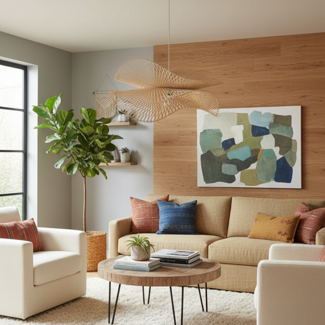 Bohemian style woven bamboo pendant light-Savanara