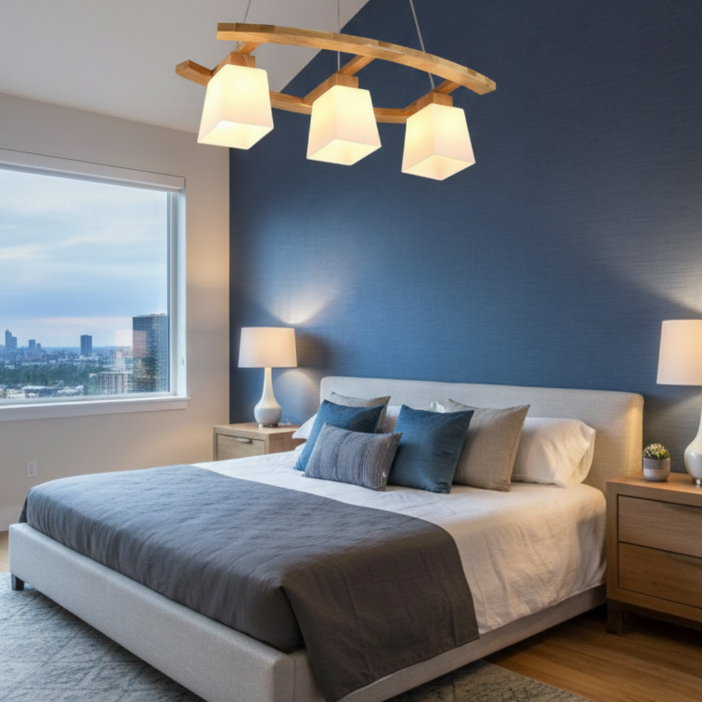 Modern japanese style wooden pendant light-Senka