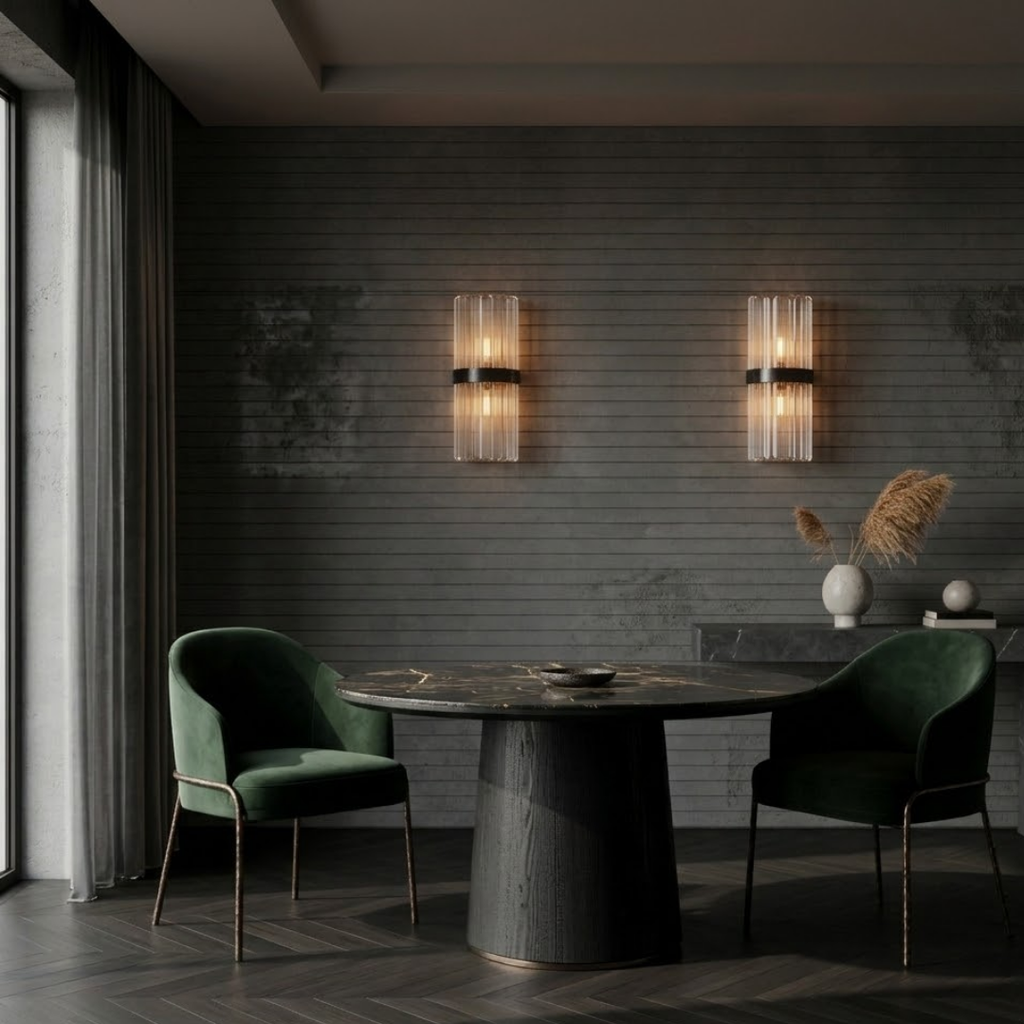 Chic Wall Light with Integrated E14 Lighting – Glass