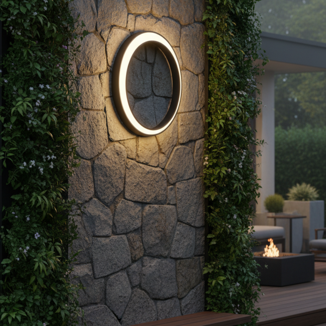 Modern stainless steel outdoor wall light – Caelux