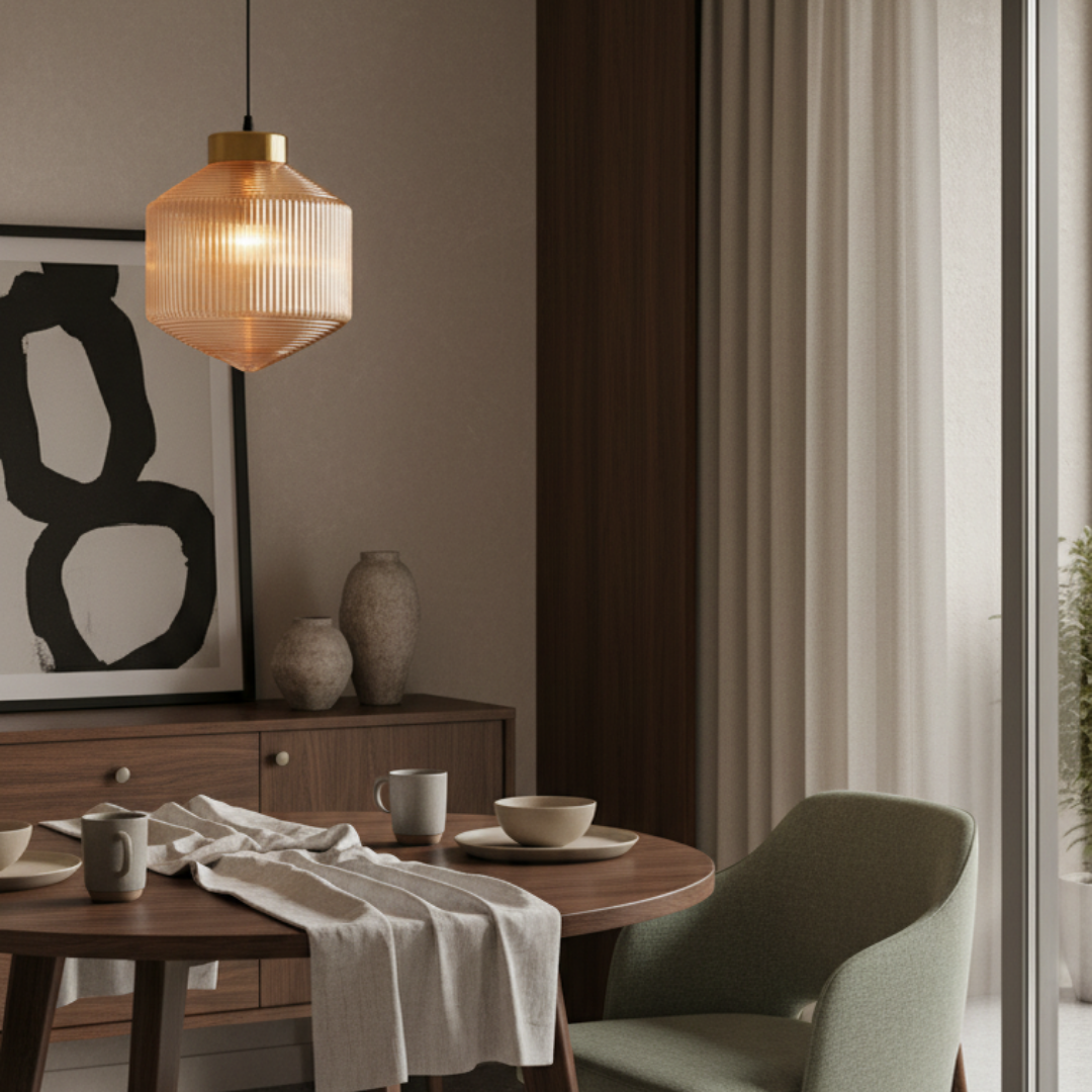 Racow – Modern Hanging Lamp Glass and Metal Chic Ambiance