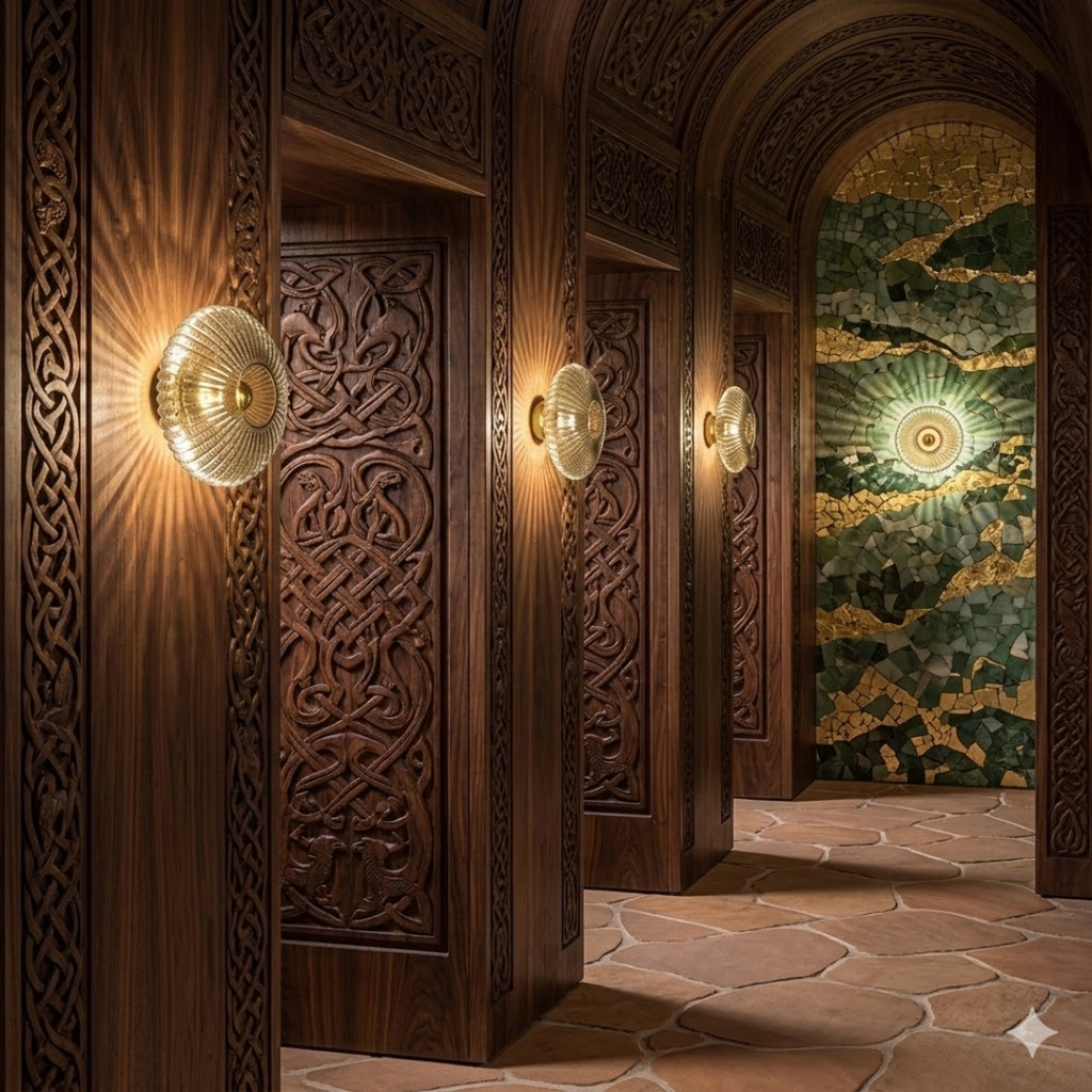 Elegant Glass Stone Wall Lamp – Éclira