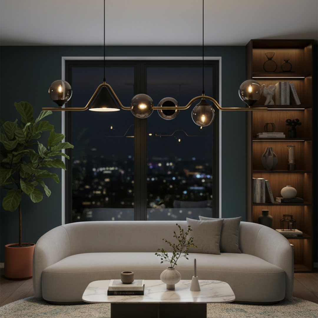 Stalio – Modern LED Glass Metal Ceiling Light