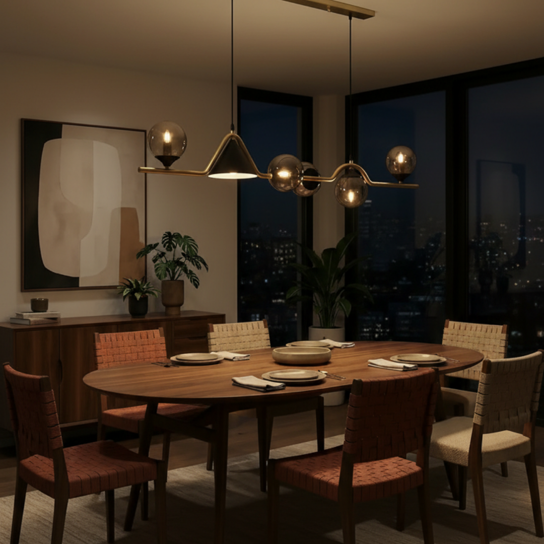 Stalio – Modern LED Glass Metal Ceiling Light
