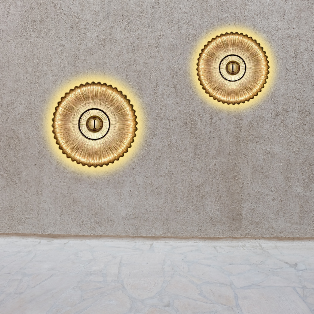 Elegant Glass Stone Wall Lamp – Éclira