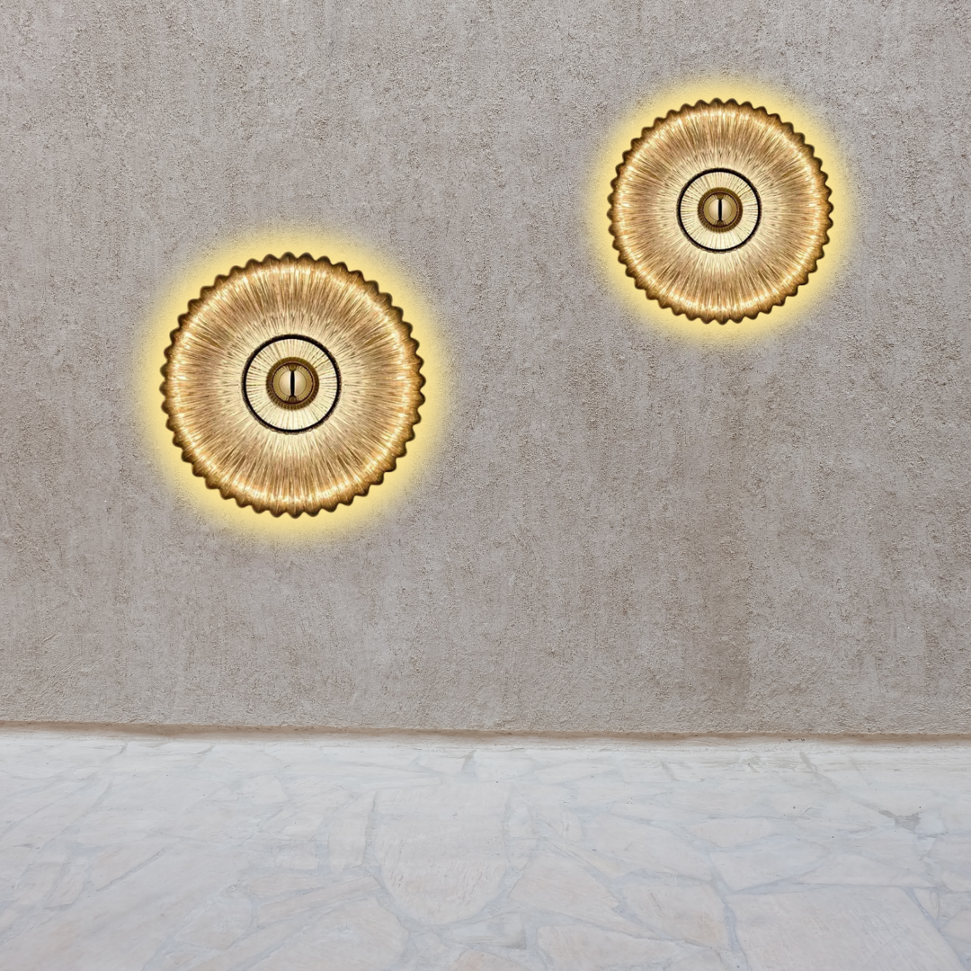Elegant Glass Stone Wall Lamp – Éclira