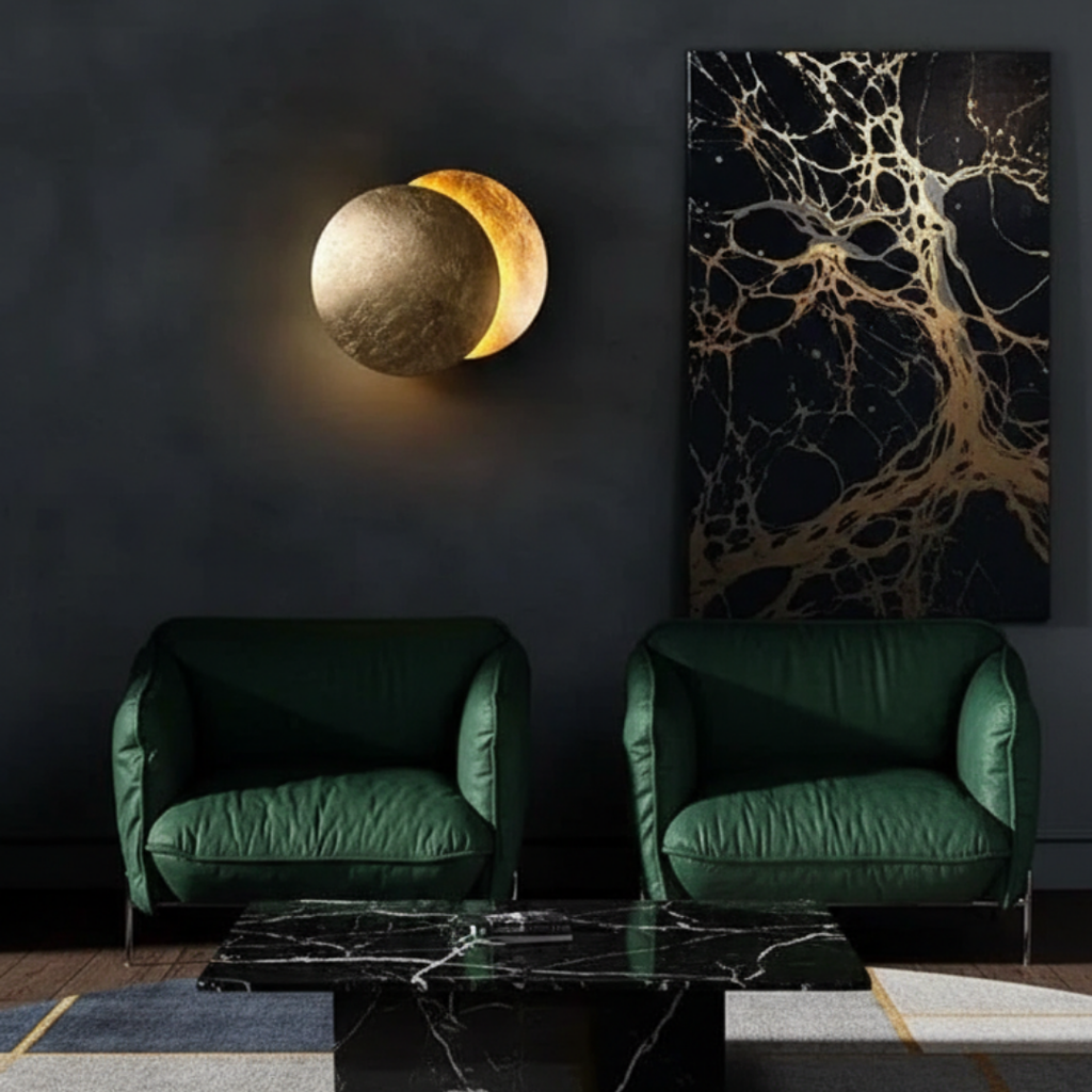 Elegant Wall Lamp Eclipse Shape Visual Comfort – Moon