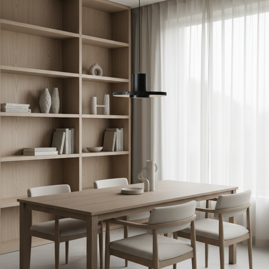 Noctar – Minimalist Black Pendant Light for Bedroom