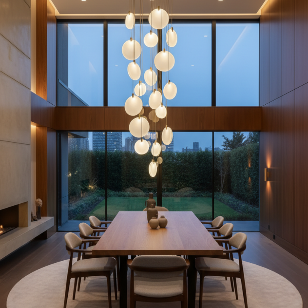 Thaliona – Modern Acrylic LED Pendant Light for Living Room
