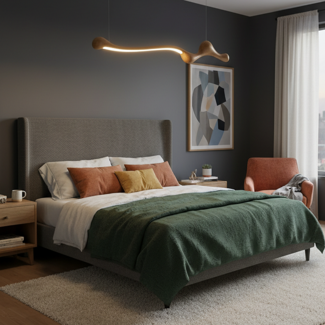 Armon – Dimmable LED Ash Wood Pendant Light for Interiors