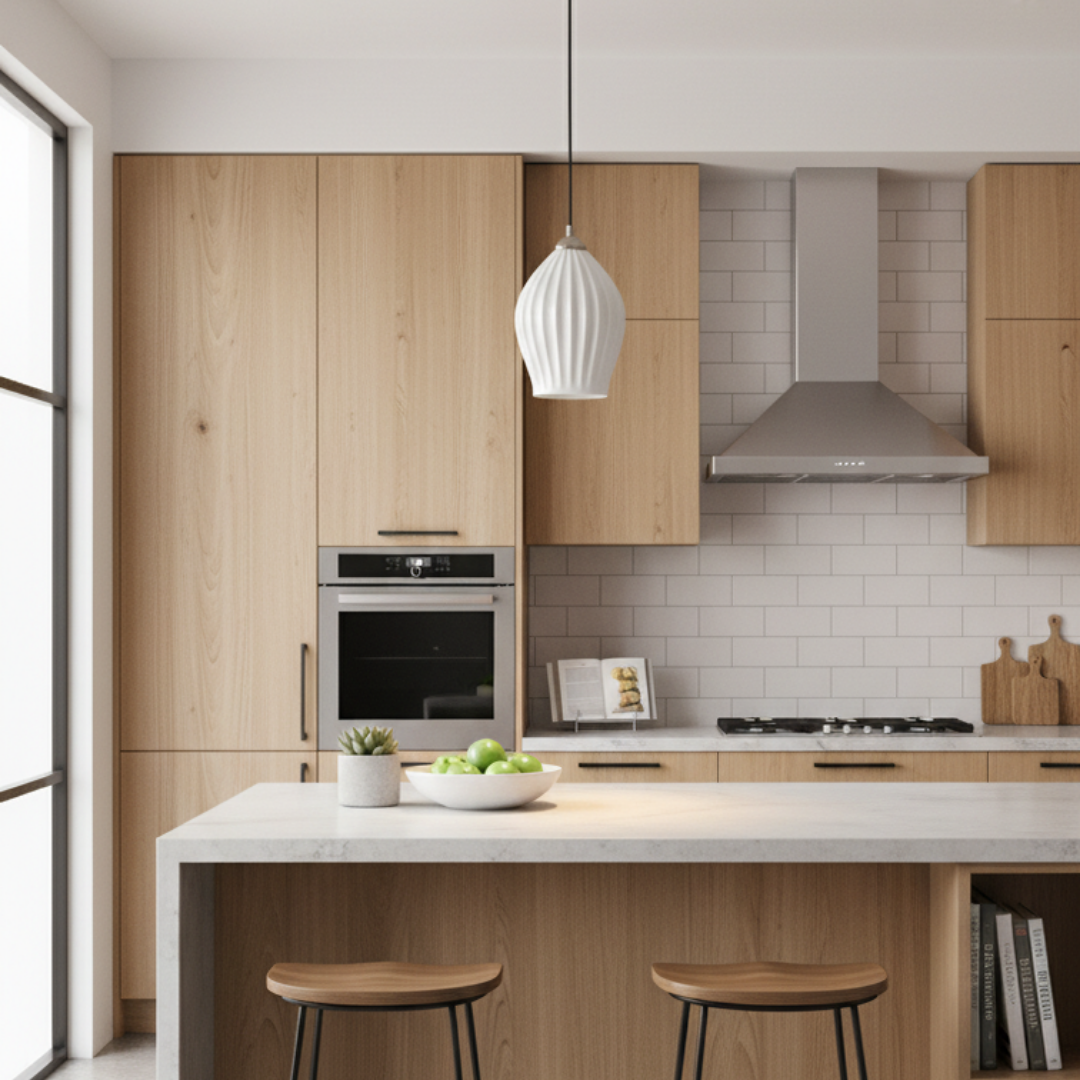 Estellion – Ribbed Ceramic Pendant Light for Dining Room
