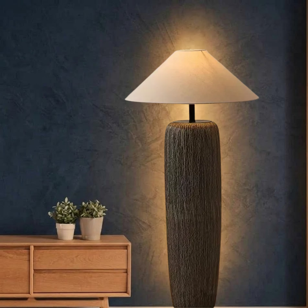 Japanese style ceramic floor lamp – Artélys