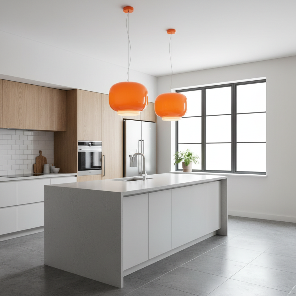 Chromélia – Colored Glass Pendant Light for Dining Room and Bedroom