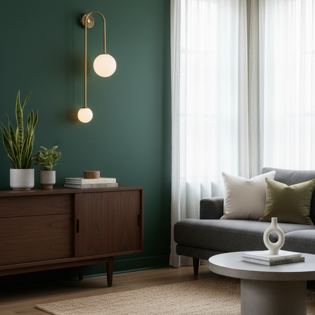 Iron and Glass Design Wall Lamp in Scandinavian Style – Rayora