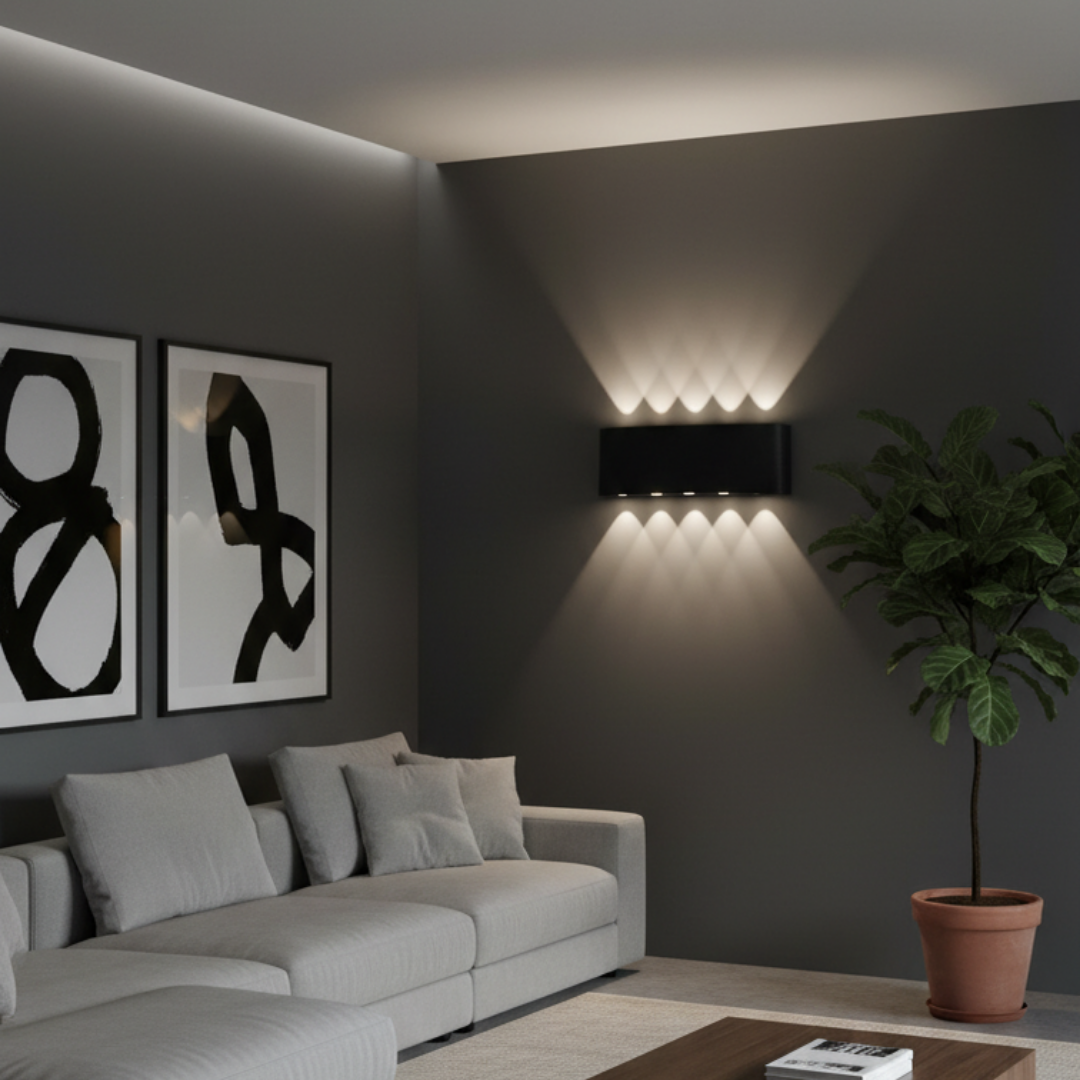 Contemporary Waterproof Wall Lamp for Exterior Walls – WaveX