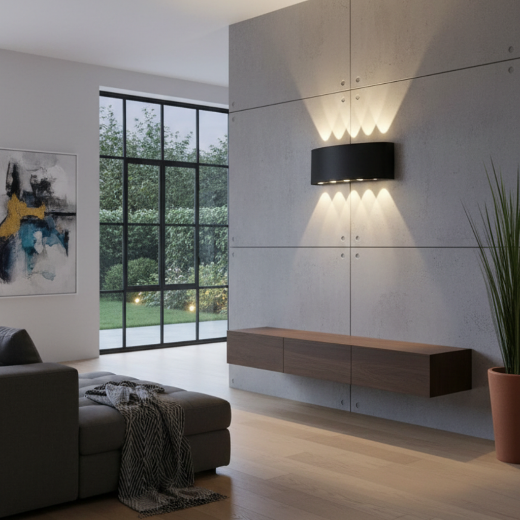 Contemporary Waterproof Wall Lamp for Exterior Walls – WaveX