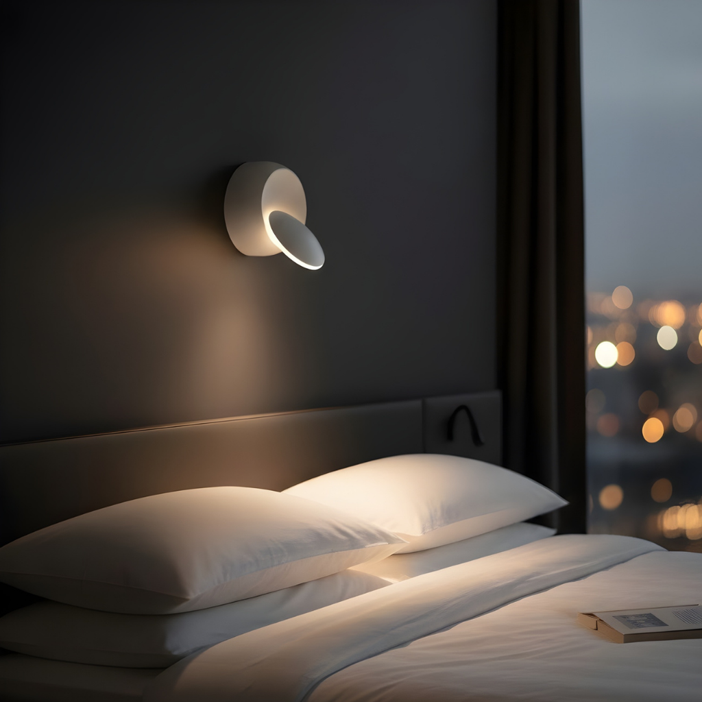 Contemporary Wall Lamp Metal Body Adjustable 350° – Eclipse